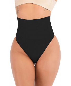 Shapewear Women Waist Cincher Girdle Tummy Slimmer Sexy Thong Panty Shapewear - Black - CV12N33S9P6