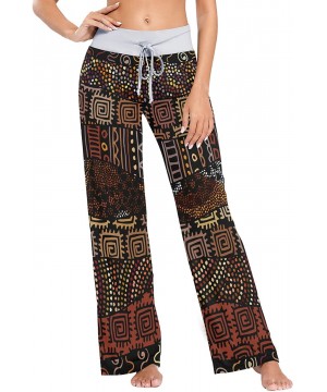 Bottoms Tribal Boho Design African Style Women's Pajama Pants Lounge Sleep Wear - Multi - CN19C6AKXHT