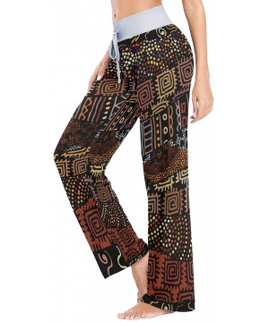 Bottoms Tribal Boho Design African Style Women's Pajama Pants Lounge Sleep Wear - Multi - CN19C6AKXHT