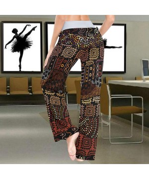 Bottoms Tribal Boho Design African Style Women's Pajama Pants Lounge Sleep Wear - Multi - CN19C6AKXHT