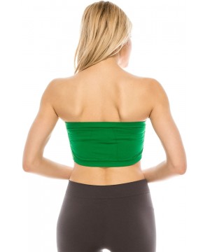 Camisoles & Tanks Seamless Lace Reversible Bandeau Tube Top (Made Love in the USA) - Green-b - CL18DM6L5RR