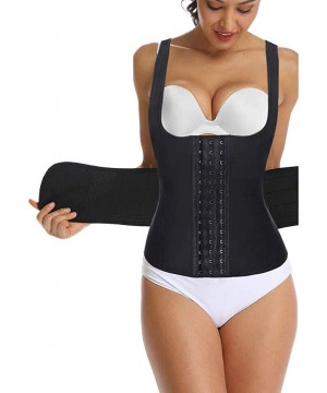 Shapewear Womens Waist Trainer for Women Working Out Corset Waist Cincher Trimmer Vest Body Shaper Sport Girdle Belt - Bblack...