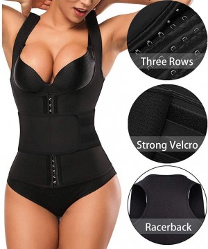 Shapewear Womens Waist Trainer for Women Working Out Corset Waist Cincher Trimmer Vest Body Shaper Sport Girdle Belt - Bblack...