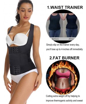 Shapewear Womens Waist Trainer for Women Working Out Corset Waist Cincher Trimmer Vest Body Shaper Sport Girdle Belt - Bblack...