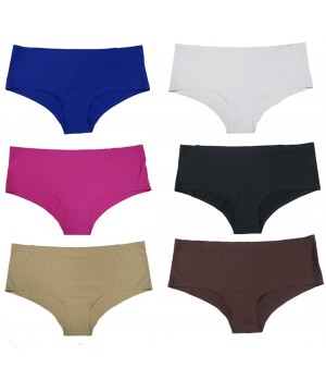 Panties Women 6 Pack Solid Color Lace Laser Cut No Show Panties (XL- Style A) - C612FCHQ9QB