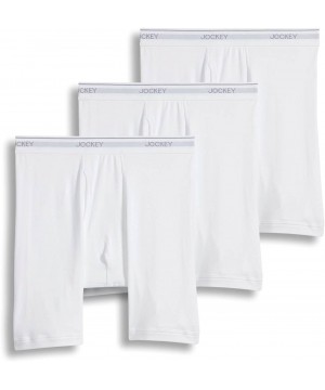 Boxer Briefs Men's Underwear Staycool Midway Brief - 3 Pack - White - CS12O4C3ZZE