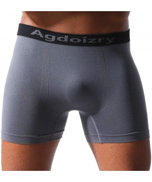 Boxer Briefs Men's 5-Pack Boxer Briefs Ultimate Soft Underwear - Dark Grey - CG196T6AEIW