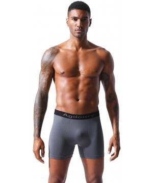 Boxer Briefs Men's 5-Pack Boxer Briefs Ultimate Soft Underwear - Dark Grey - CG196T6AEIW