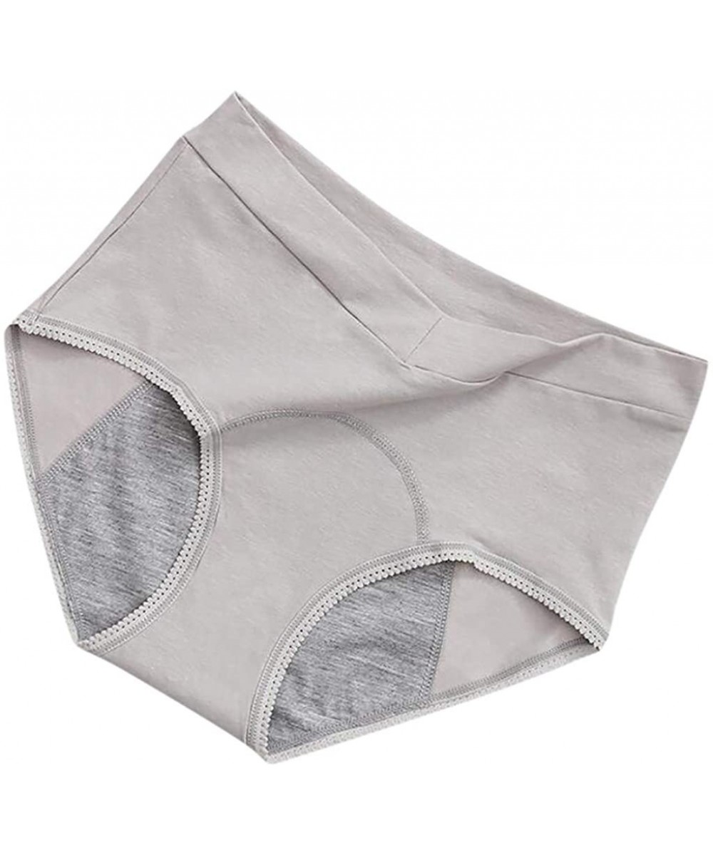 Bustiers & Corsets Leak Proof Menstrual Period Panties Women Underwear Physiological Waist Pants - Gray - CJ19D8K0NXS