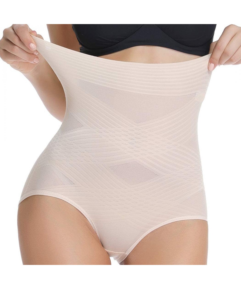 Shapewear Butt Lifter Shapewear High Waisted Slimming Briefs Tummy Control Underwear Gridle Panty Shaper - Beige 2 - CF18T4G668M