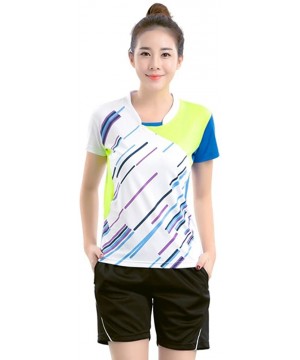 Shapewear Badminton Jerseys Uniforms Table Tennis Clothing Sportswear Set 2 PCS - White-womens - CK18E86GEYY